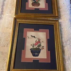 Elegant Gold Framed Floral Art Prints